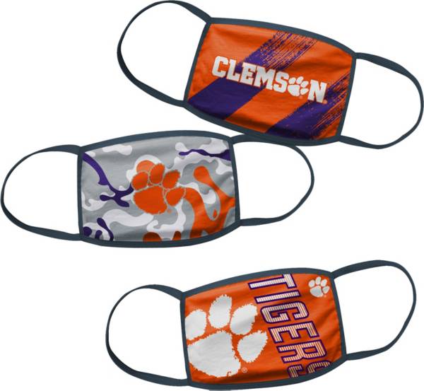 Outerstuff Boys' Clemson Tigers 3-Pack Face Coverings