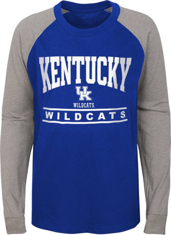 Outerstuff Boys Kentucky Wildcats Blue Classic Raglan Long Sleeve T-Shirt
