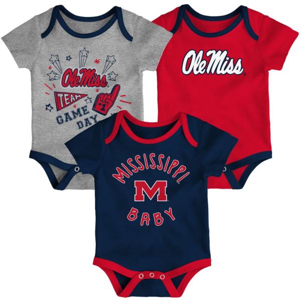 Gen2 Infant Ole Miss Rebels Blue Champ 3-Piece Onesie Set