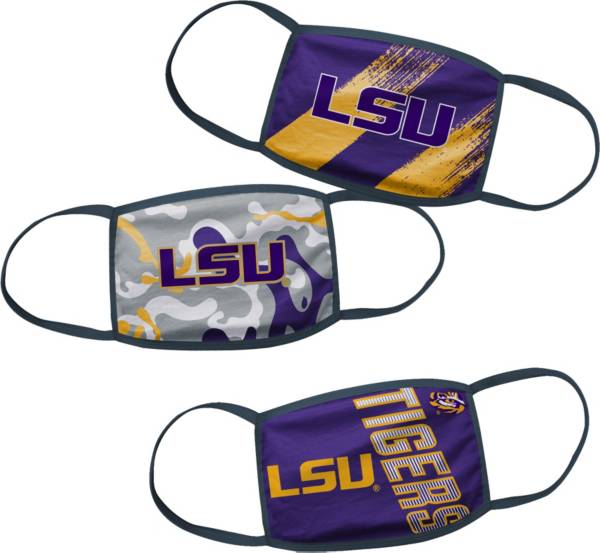 Outerstuff Boys' LSU Tigers 3-Pack Face Coverings