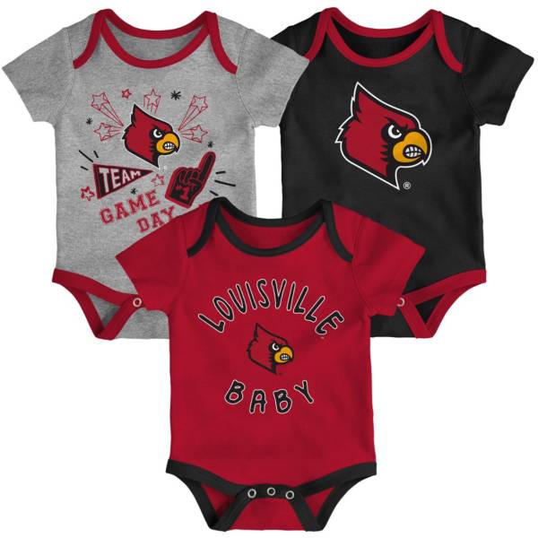 Gen2 Infant Louisville Cardinals Cardinal Red Champ 3-Piece Onesie Set