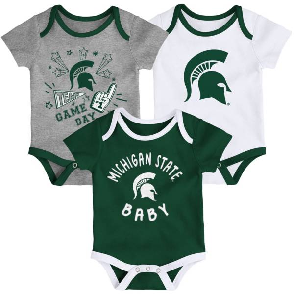 Gen2 Infant Michigan State Spartans Green Champ 3-Piece Onesie Set