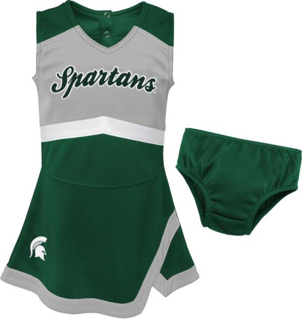 Gen2 Toddler Michigan State Spartans Green Cheer Captain 2-Piece Jumper Dress