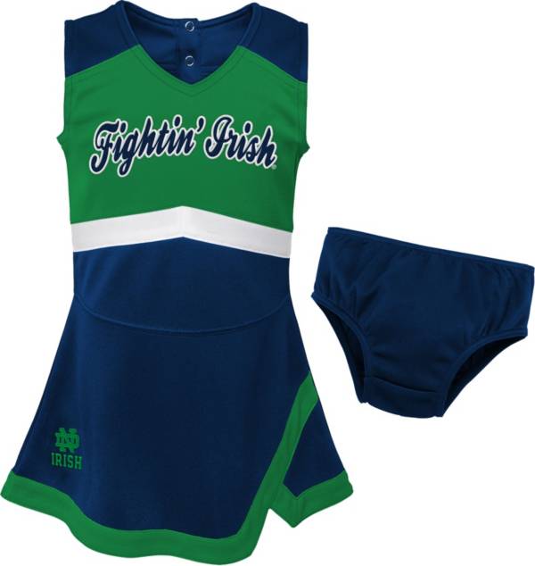 Elite Fan Shop Notre Dame Fighting Irish Girls Cheer Jumper Dress 24 Months