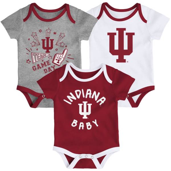 Gen2 Infant Indiana Hoosiers Crimson Champ 3-Piece Onesie Set