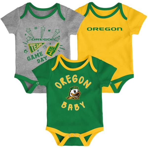 Gen2 Infant Oregon Ducks Green Champ 3-Piece Onesie Set