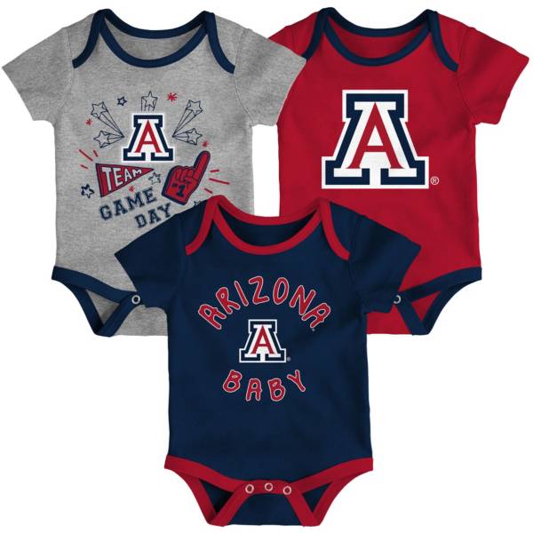 Gen2 Infant Arizona Wildcats Navy Champ 3-Piece Onesie Set