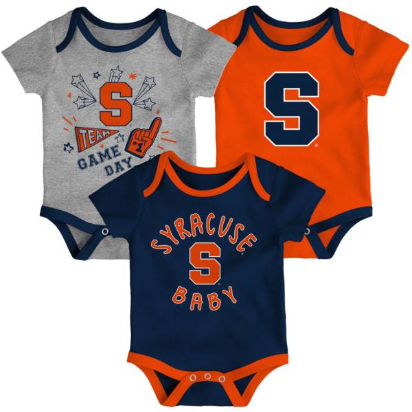 Gen2 Infant Syracuse Orange Blue Champ 3-Piece Onesie Set