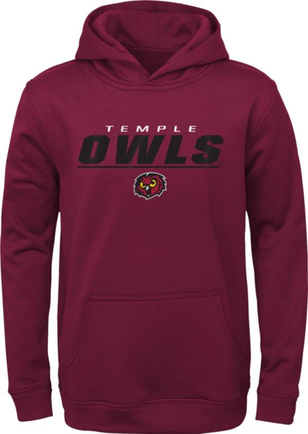 Gen2 Youth Temple Owls Cherry Pullover Hoodie