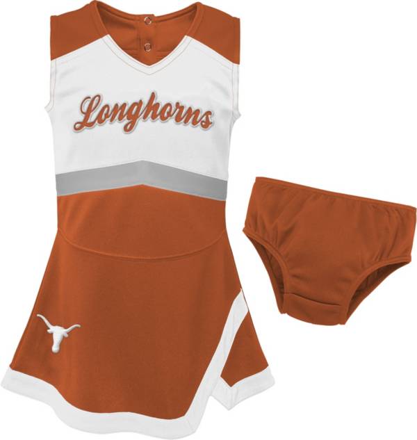 Gen2 Toddler Texas Longhorns Burnt Orange Cheer Captain 2-Piece Jumper Dress