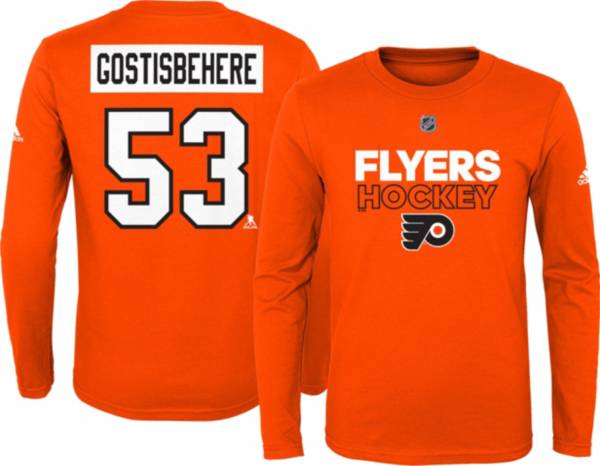 NHL Youth Philadelphia Flyers Shayne Gostisbehere #53 Orange Long Sleeve T-Shirt