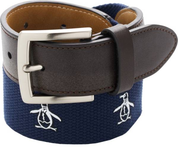 Original Penguin Men's Printed Web Golf Belt