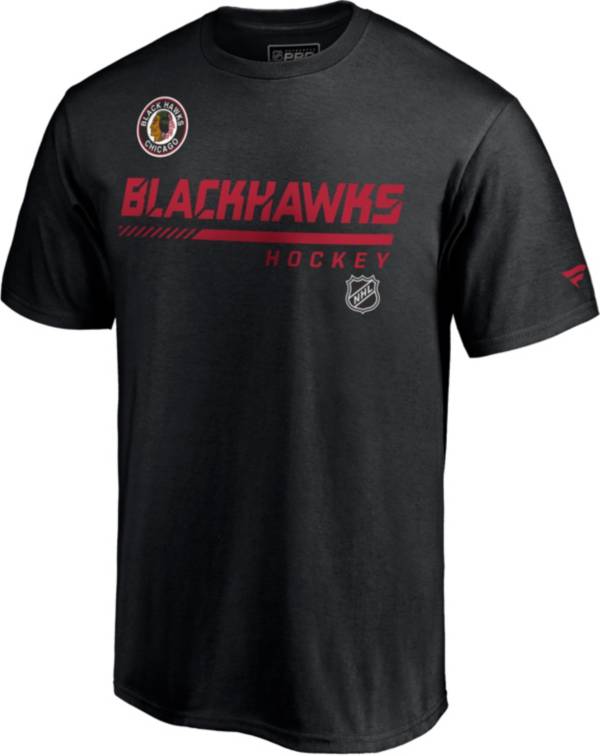 NHL Men's Chicago Blackhawks Special Edition Wordmark Black T-Shirt