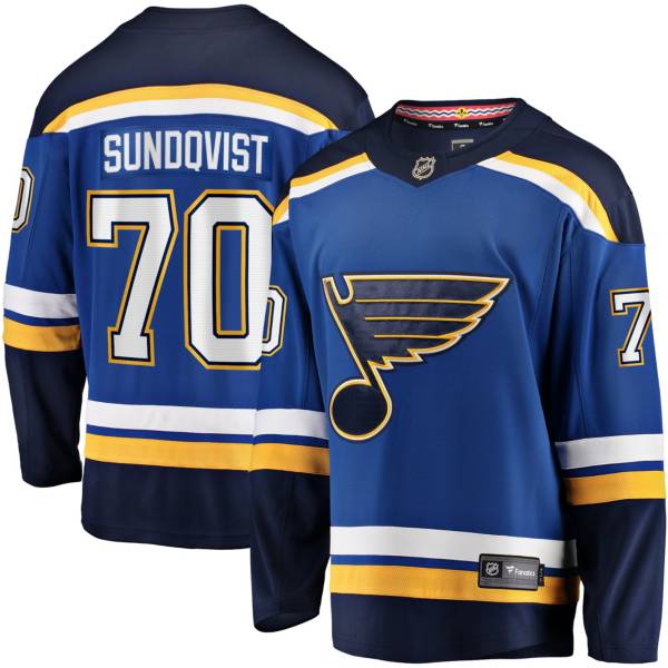 NHL Men's St. Louis Blues Oskar Sundqvist #70 Breakaway Home Replica Jersey