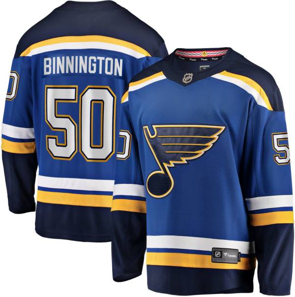 NHL Men's St. Louis Blues Jordan Binnington #50 Breakaway Home Replica Jersey