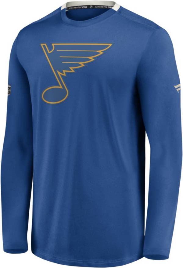 NHL '22 Winter Classic St. Louis Blues Authentic Pro Locker Room Blue T-Shirt