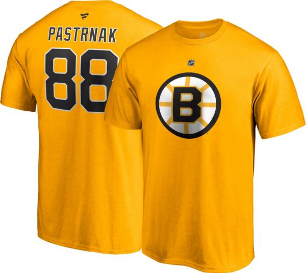 NHL Men's Boston Bruins David Pastrnak #88 Special Edition Gold T-Shirt