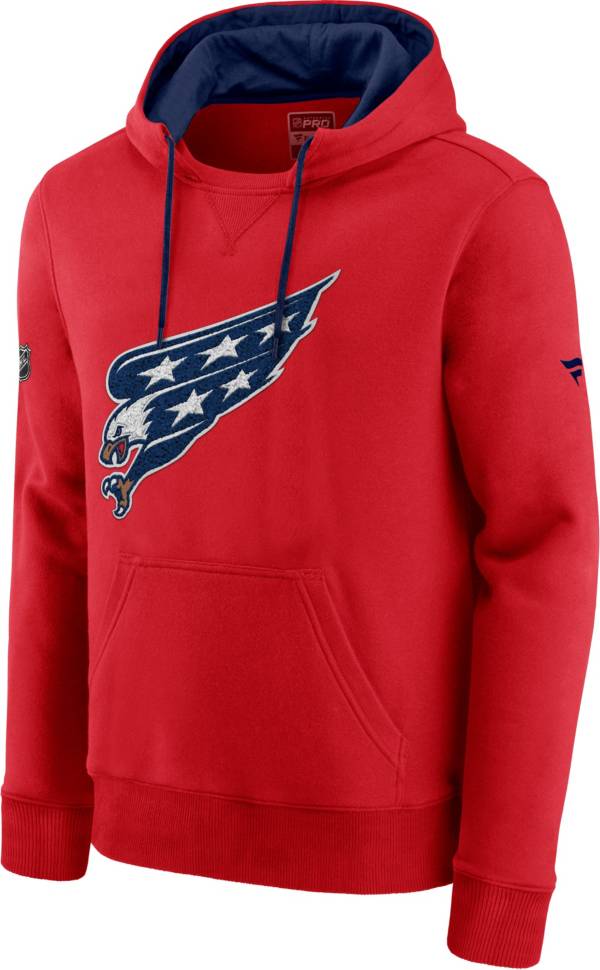 NHL Men's Washington Capitals Special Edition Logo Red Pullover Hoodie