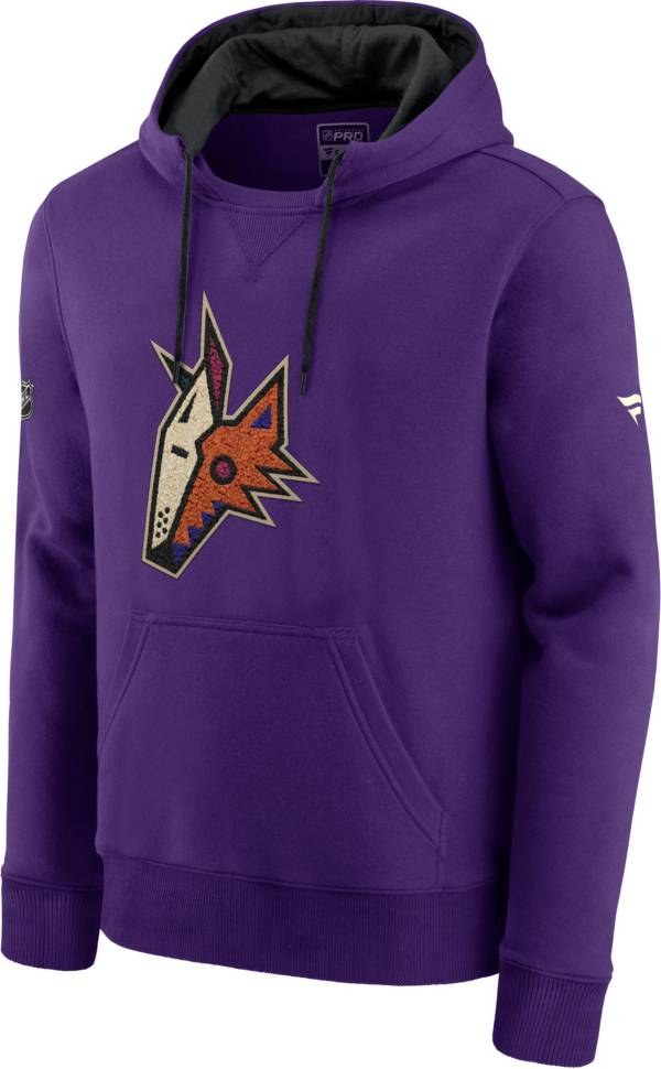 NHL Men's Arizona Coyotes Special Edition Logo Purple Pullover Hoodie