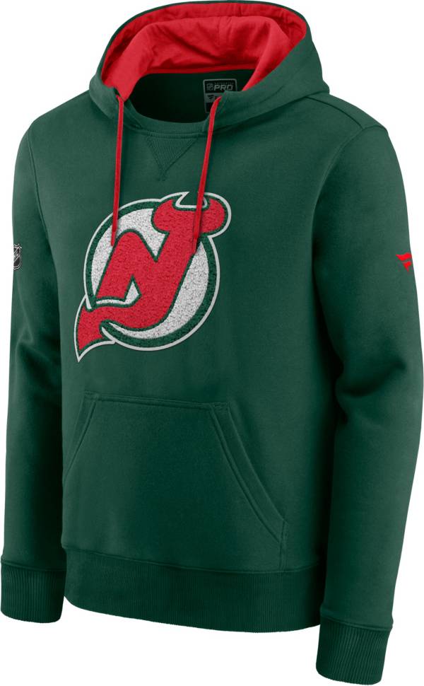 NHL Men's New Jersey Devils Special Edition Logo Green Pullover Hoodie