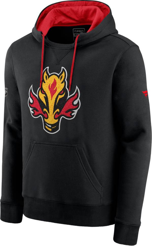 ياقوت اصفر NHL Men's Calgary Flames Special Edition Logo Black Pullover Hoodie ياقوت اصفر
