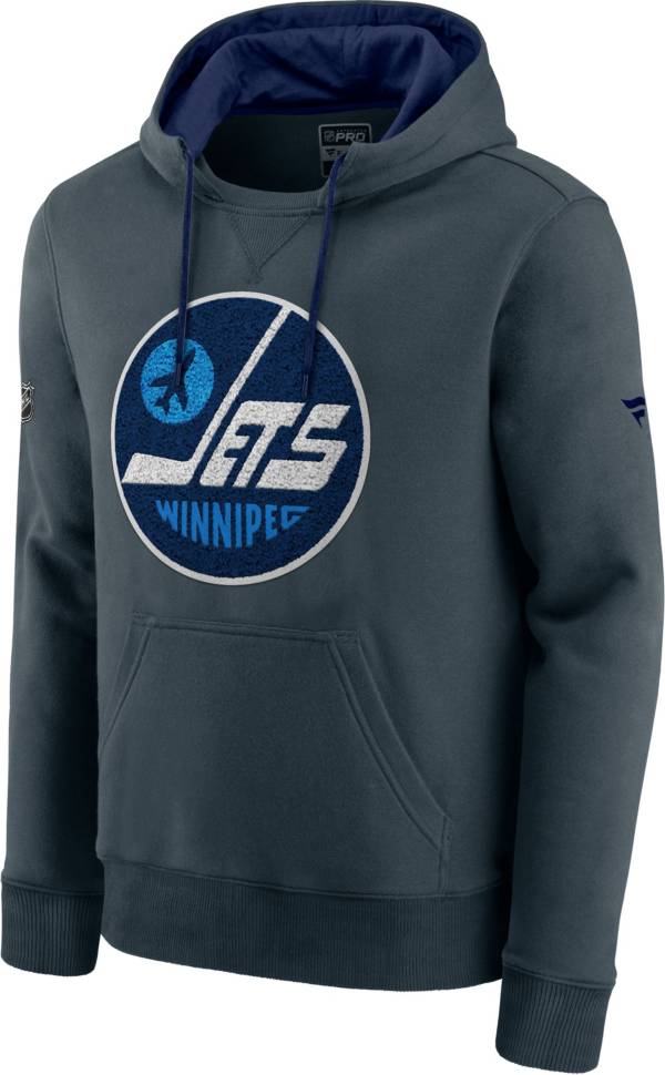 NHL Men's Winnipeg Jets Special Edition Logo Grey Pullover Hoodie