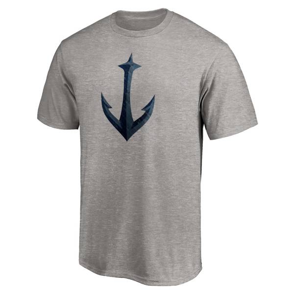 NHL Men's Seattle Kraken Secondary Logo Grey T-Shirt