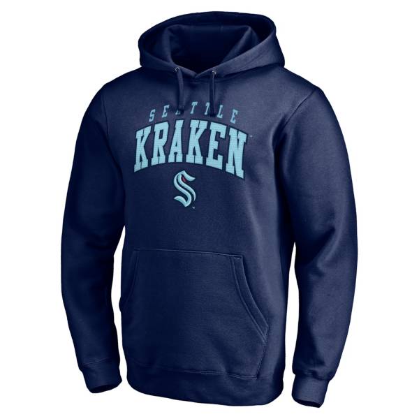 NHL Men's Seattle Kraken Faux Twill Navy Pullover Sweatshirt