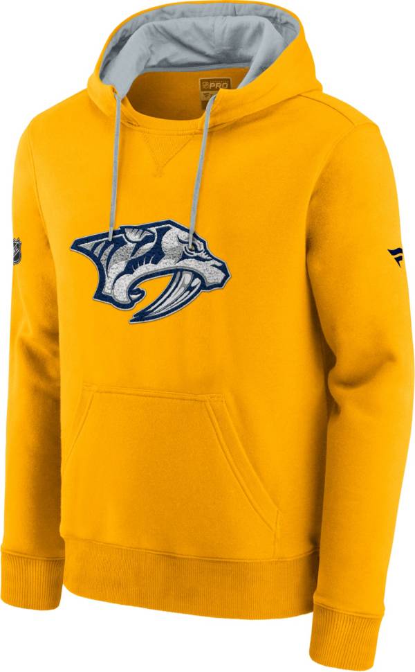 NHL Men's Nashville Predators Special Edition Logo Gold Pullover Hoodie