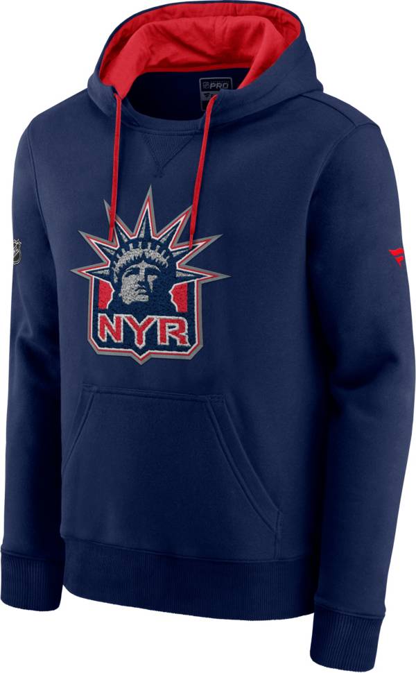 NHL Men's New York Rangers Special Edition Logo Navy Pullover Hoodie