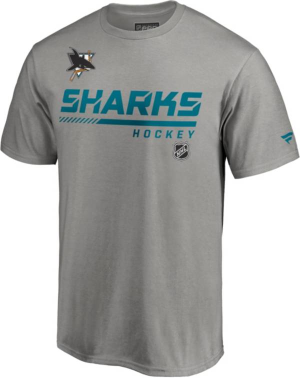 NHL Men's San Jose Sharks Special Edition Wordmark Gray T-Shirt