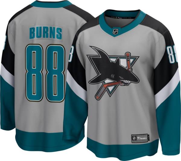 NHL Men's San Jose Sharks Brent Burns #88 Special Edition Grey Replica Jersey