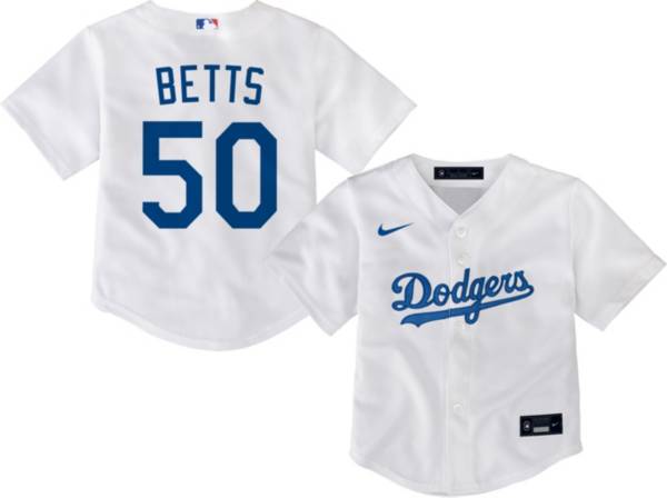 Nike Toddler Replica Los Angeles Dodgers Mookie Betts #50 White Jersey