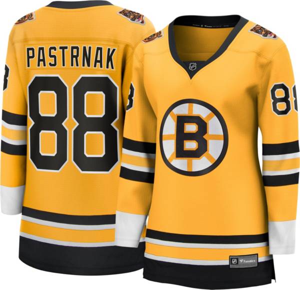 NHL Women's Boston Bruins David Pastrnak #88 Special Edition Gold Replica Jersey