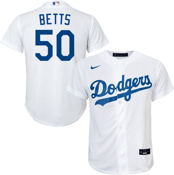 Nike Youth 4-7 Replica Los Angeles Dodgers Mookie Betts #50 White Jersey product image