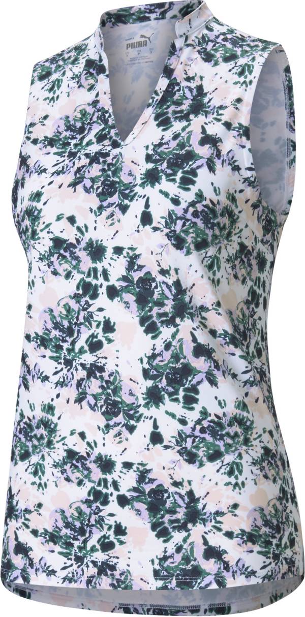 Puma Women's Cloudspun Floral Tie Dye Polo