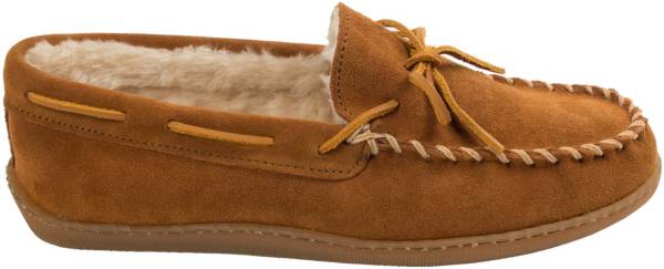 Minnetonka Men's Pile Lined Hardsole Moccasin Slippers