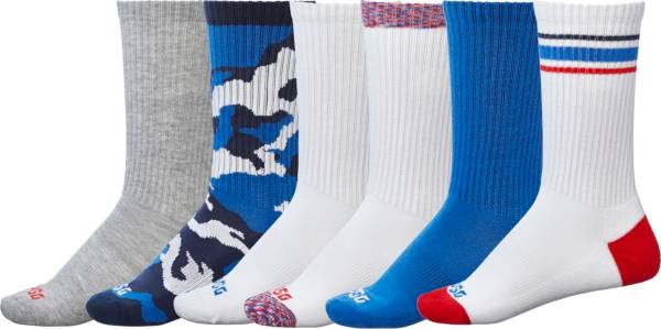 DSG Adult Americana Crew Socks Multicolor 6-Pack