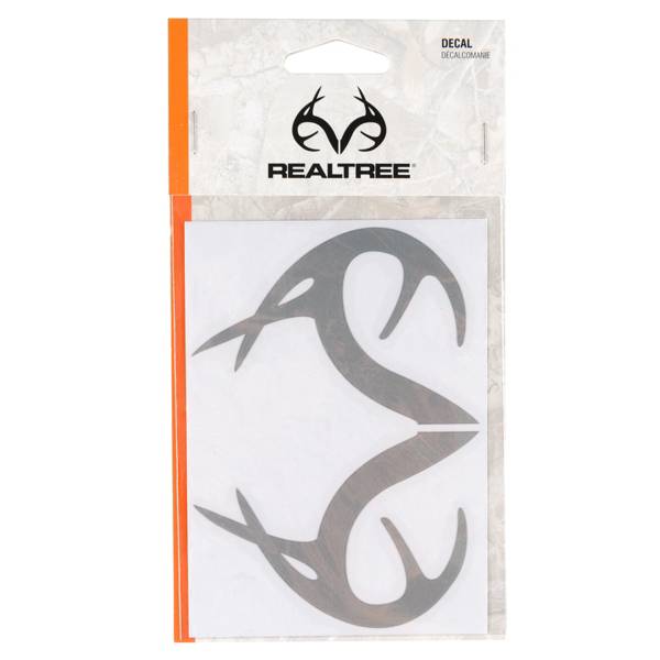 Realtree Antler Decal - Silver