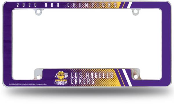 Rico 2020 NBA Champions Los Angeles Lakers All-Over Chrome License Plate Frame