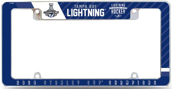 Rico 2020 Stanley Cup Champions Tampa Bay Lightning All-Over Chrome License Plate Frame