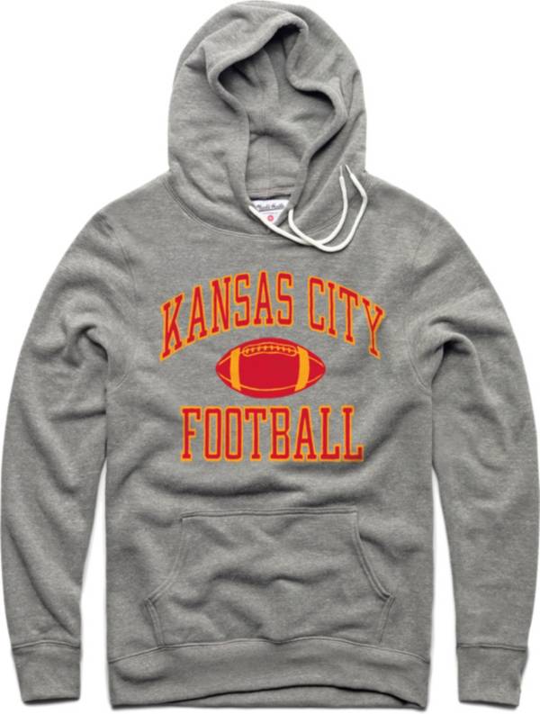 Charlie Hustle Men's KC Football Vintage Grey Pullover Hoodie