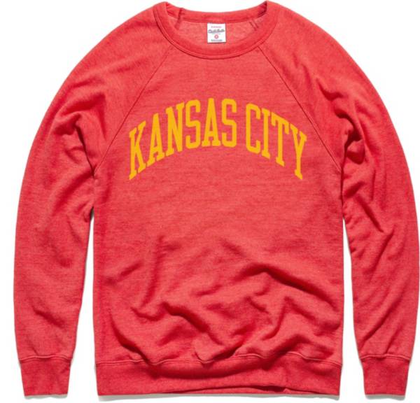 Charlie Hustle Men's KC Arch Vintage Red Crew Sweatshirt