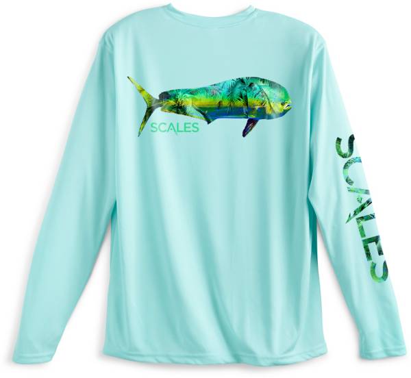 SCALES Men's Tropical Mahi Performance Long Sleeve Shirt