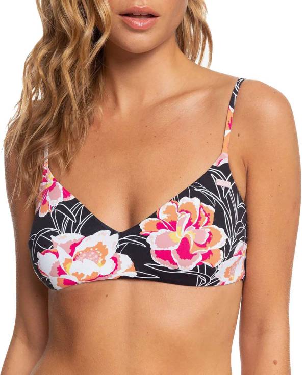 Roxy Women's Printed Beach Classics Athletic Triangle Bikini Top