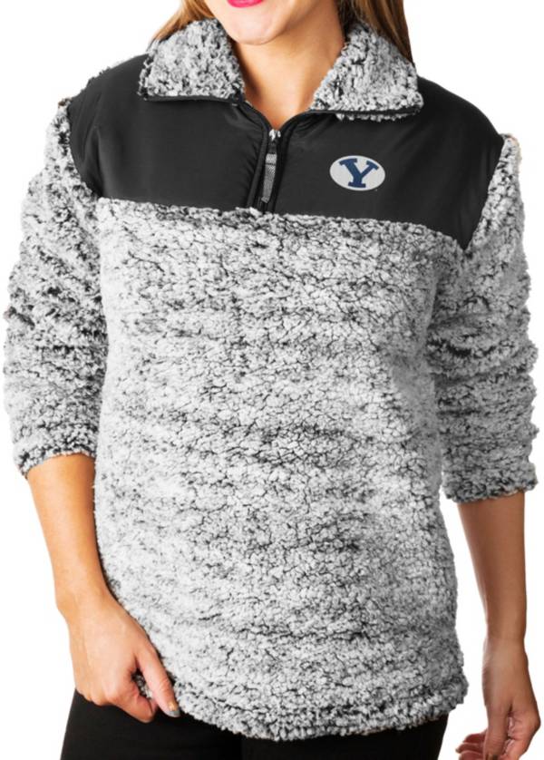 Gameday Couture Women's BYU Cougars Grey Winter Essential Sherpa Quarter-Zip Fleece product image
