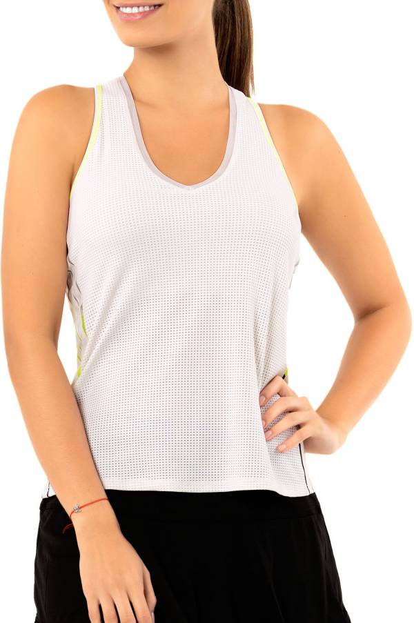 Lucky in Love Women's Micro V-Neck Bra Tennis Tank Top