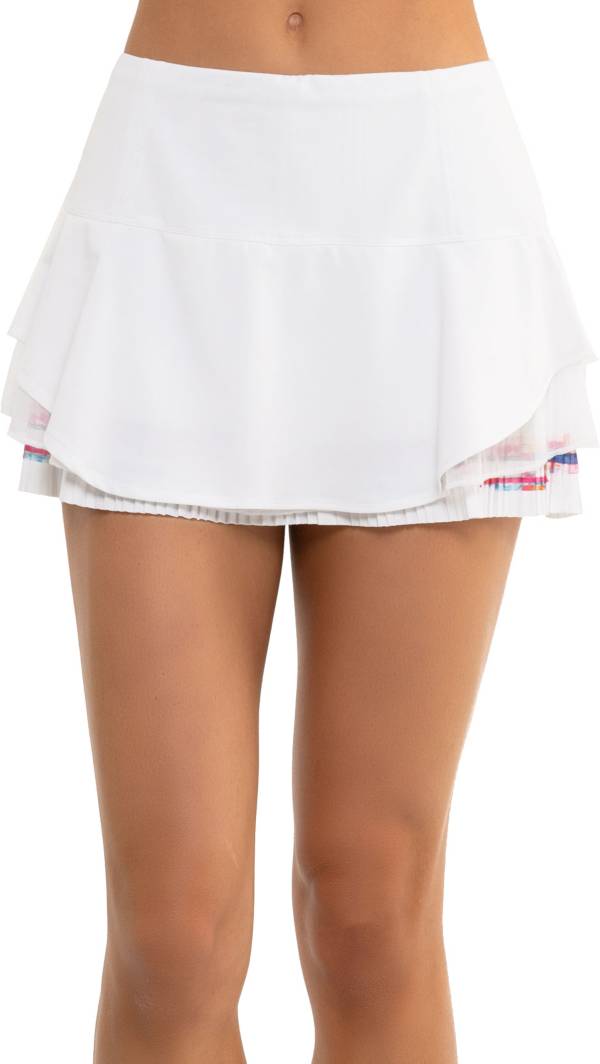 Lucky In Love Women's Techno Border Pleated Tennis Skirt