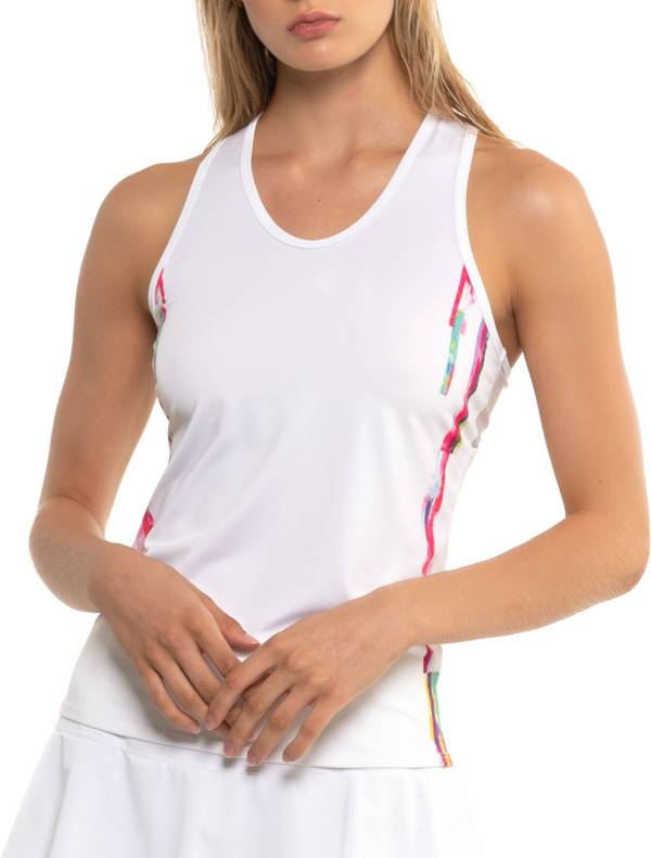 Lucky In Love Women's Techno Stripe Tennis Tank Top