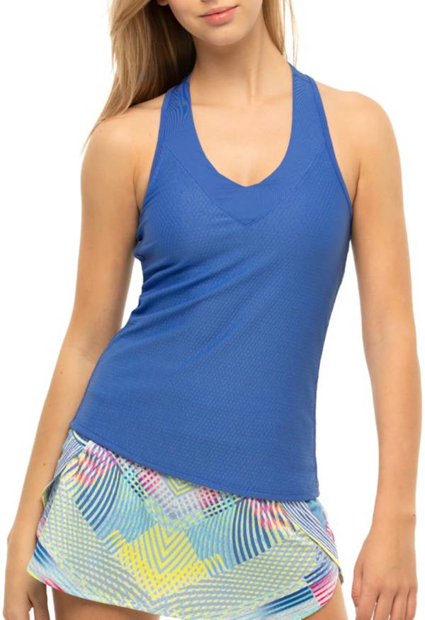 Lucky In Love Women's Wavy V-Neck Tennis Tank Top product image